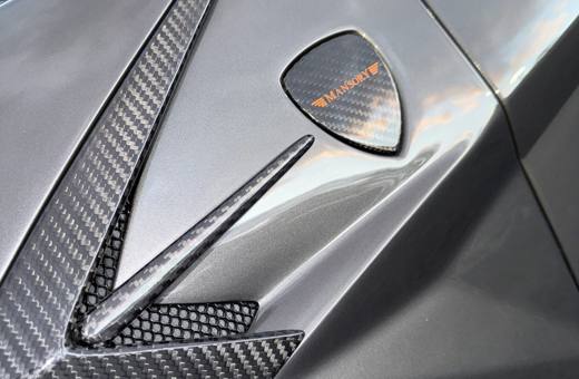 Carbon fender vent with Mansory badge