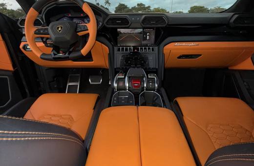 Lamborghini Urus Mansory orange interior and dash